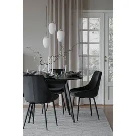 Rowico Polsterstuhl Sierra Mikrofaser grau 2er Set