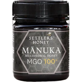 Settlers Manuka Honig MGO 100+ - produziert und abgefüllt in Neuseeland - 250g - zertifiziert und 100% purer Manuka Honig