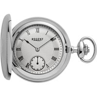 Regent Taschenuhr P772, (Set, 2-tlg., mit Kette), Herrenuhr, Handaufzug, Acrylglas silberfarben