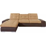 sit&more Eckcouch Kunstleder 2-Sitzer Braun