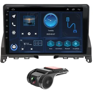 9 Zoll Für Mercedes Benz C Klasse W204 S204 2006-2011 Android 12 Autoradio Navi GPS DAB+Radio HD Touchscreen Autoradio Bluetooth CarPlay Navigation WiFi,Mirrorlink,FM RDS Radio+Lenkradkontrolle DSP