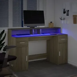 vidaXL Schreibtisch Sonoma Eiche braun