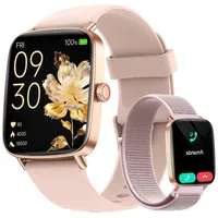 Smartwatch Damen Herren mit Telefonfunktion, 1,85" Fitnessuhr Smart Watch, 100+ Sportmodi Fitness Tracker mit Herzfrequenz/SpO2/Schlaf Monitor Schrittzähler, IP68 Wasserdicht Sportuhr für iOS Android