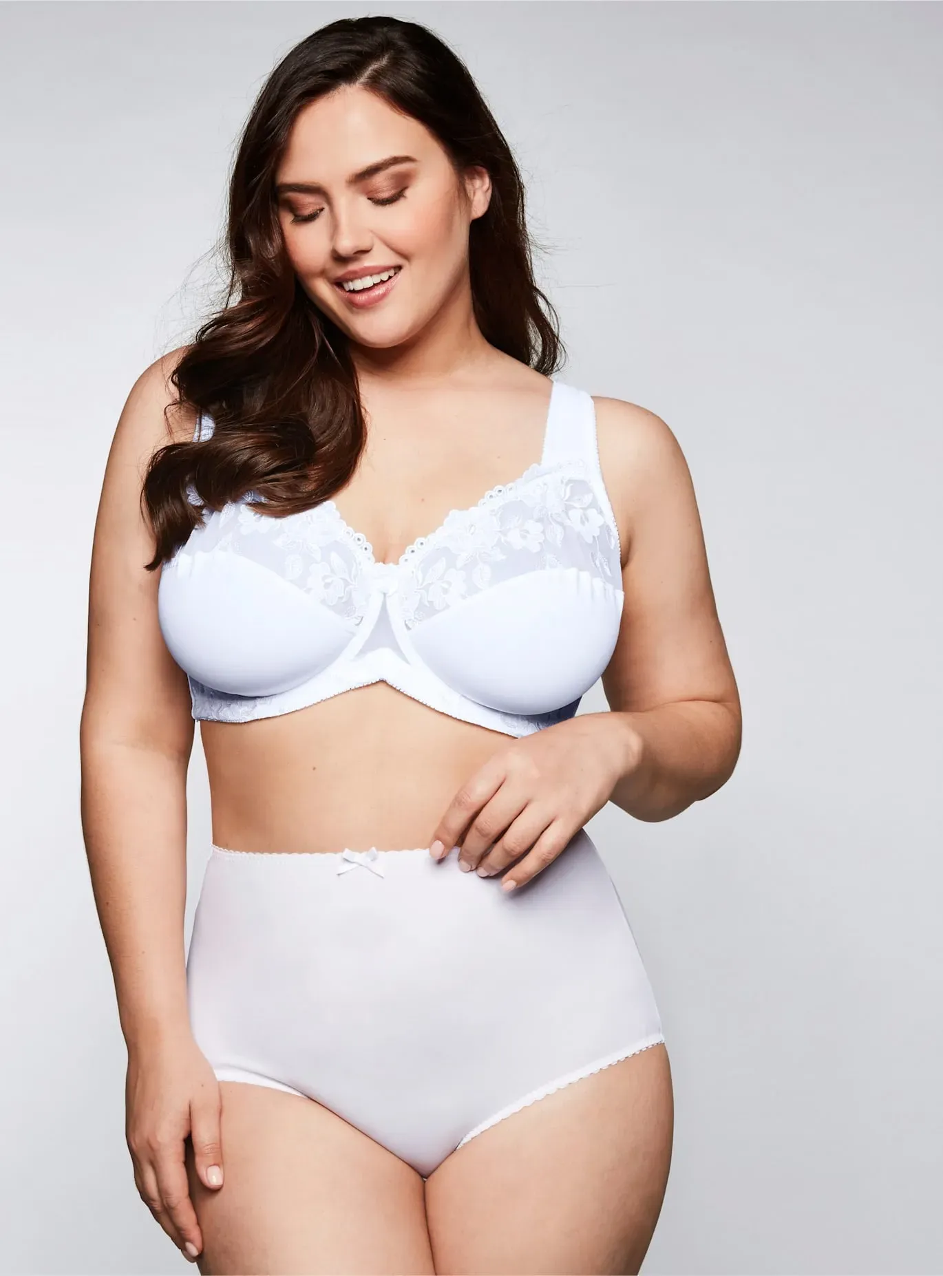 Bügel-BH SHEEGO, Damen, Gr. 95, Cup F, weiß, 50% Polyamid, 40% Polyester, 10% Elasthan, BHs Bügel-BH