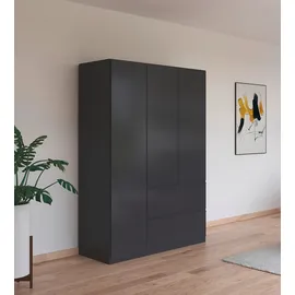 Rauch Drehtürenschrank RAUCH "Kleiderschrank Schrank Garderobe Wäscheschrank COSTA in 3 Breiten", grau (graumetallic), B:136cm H:197cm T:54cm, Holzwerkstoff, Schränke, Drehtürenschrank, viel Platz, grifflose Front und Push-to-Open Funktion MADE IN GERMANY,
