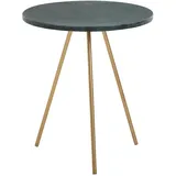 FineBuy Sofatisch Echter Marmor Ø 38 cm Tisch Wohnzimmertisch Rund