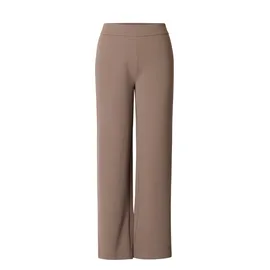Base Level Curvy "Arah", Damen, Gr. 48, Länge 32, grau (schwarz taupe), Web, Obermaterial: 97% Polyester, 3% Elasthan, unifarben, loose fit extralang, Hosen Treggings, mit elastischem Bund