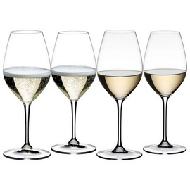 Riedel Wine Friendly 003 Weißwein / Champagner Weinglas Gläser-Set, 4-tlg. (6422/03-4)