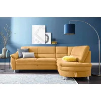 sit&more Ecksofa SIT & MORE "Cardoso L-Form", gelb (senf), B:250cm H:90cm T:175cm, Luxus-Microfaser (90% Polyester, 10% Polyamid);Flachgewebe (100% Polyester);Struktur (100% Polyester), Sofas, Ecksofa, mit Federkern, wahlweise mit Bettfunktion und Schubkasten
