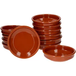 12er Set Tonschale Bruno Cazuela M Ø 16 cm glasierte Schalen Mediterran Tonware Antik