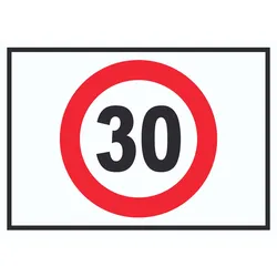 Tempo 30 km/h Geschwindigkeitsbegrenzung Schild Symbol A3 (297x420mm)