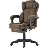 Trisens Bürostuhl mit gepolsterten 3-Punkt-Armlehnen Schreibtischstuhl mit Kopf- und Fußstütze ergonomischer mit einer verstellbaren Rückenlehne für gesündere Sitzpositionen