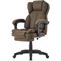 Trisens Bürostuhl mit gepolsterten 3-Punkt-Armlehnen Schreibtischstuhl mit Kopf- und Fußstütze ergonomischer mit einer verstellbaren Rückenlehne für gesündere Sitzpositionen