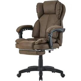 Trisens Bürostuhl mit gepolsterten 3-Punkt-Armlehnen Schreibtischstuhl mit Kopf- und Fußstütze ergonomischer mit einer verstellbaren Rückenlehne für gesündere Sitzpositionen