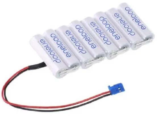 eneloop Empfängerpack 8er Reihe F1x8 Ni-MH 9,6V / 2000mAh passend für Futaba Empfänger