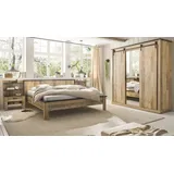Furn.Design Komplettschlafzimmer Stove, (Used Wood Design, Komplett-Set 6-teilig, Liegefläche 180x200 cm), Soft-Close, mit Schiebetüren