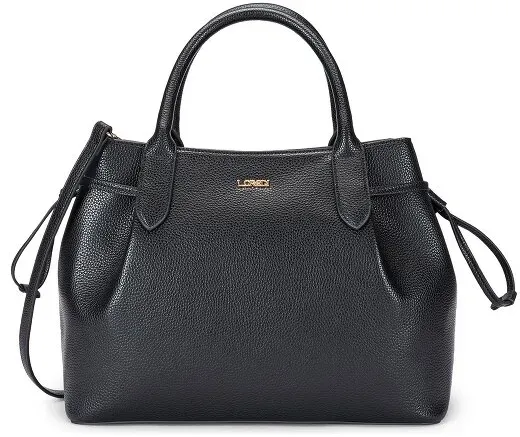 L.Credi Sapphira Handtasche Leder 33 cm  schwarz