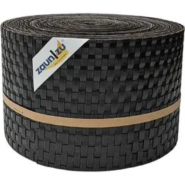 zaunzu® Sichtschutzstreifen 26 m Dunkelbraun Rattan