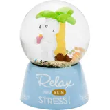 SHEEPWORLD Traumkugel mit Spruch Relax | Schneekugel, Glas, Höhe 6,5 cm, Polyresin, Motivdruck | Geschenk zum Geburtstag | 74125