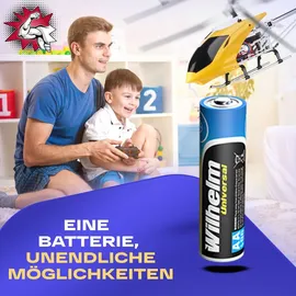 Wilhelm 100) AA Mignon Wilhelm Universal Batterien im Shrink LR6