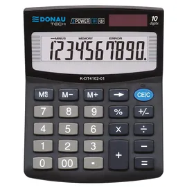 Donau Elektronik Donau TECH Bürorechner, 10-stellige Anzeige, Maße 125x100x27 mm, schwarz