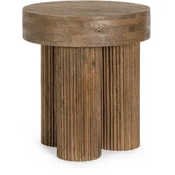 Couchtisch Dacca aus Mangoholz Ø 45cm, Braun