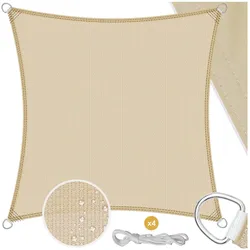 KESSER® Sonnensegel Sonnenschutz Windschutz   HDPE Gewebe   wasserabweisend & windabweisend   5-Fach quer vernäht robust & stabil Schattenspender Garten Balkon Terrasse