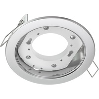 Ledscom.de Deckeneinbauleuchte ZOBE, edelstahl matt, rund, 107mm Ø, 1x