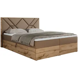MKS Boxspringbett 180 x 200 cm H4 Braun