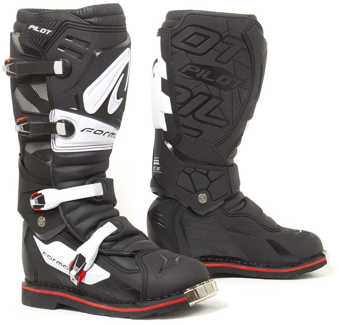 Forma Pilot FX Motorradstiefel, schwarz, Größe 46 für Männer