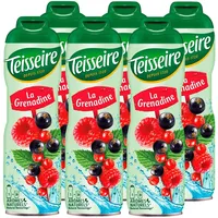 Teisseire Getränke-Sirup Grenadine 600ml - Intensiv im Geschmack (6er Pack)