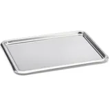 De Buyer Tablett mit abgerundeten Kanten, Edelstahl, Silber, L 24cm / l 19cm