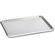De Buyer Tablett mit abgerundeten Kanten, Edelstahl, Silber, L 24cm / l 19cm