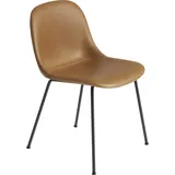 Muuto Fiber tube base, refine leder cognac /