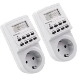 ETT 2er-Pack - Digitale Zeitschaltuhr AZ-62 10 Schaltprogramme, 12/24 Std. Zyklus,