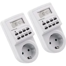 ETT 2er-Pack - Digitale Zeitschaltuhr AZ-62 10 Schaltprogramme, 12/24 Std. Zyklus,