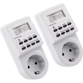 ETT 2er-Pack - Digitale Zeitschaltuhr AZ-62 10 Schaltprogramme, 12/24 Std. Zyklus,