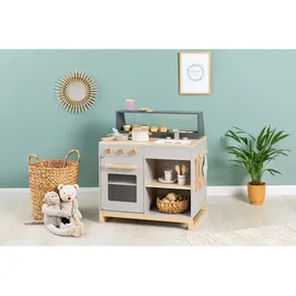 Musterkind Kinderküche Prunus, Natur, Grau, Holz, Holzwerkstoff, 46x67x62 cm, FSC 100%, CE, EN 71, Spielzeug, Kinderspielzeug, Kinderküchen