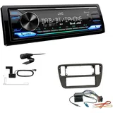 EHO JVC KD-X482DBT 1-DIN Autoradio Media Receiver Digitalradio DAB+ Bluetooth Amazon Alexa USB Einbauset passend für Skoda Citigo ab 2011