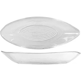 H&H 845543 Set aus 6 ovalen Tellern, rund, Glas, transparent, 24 x 9 cm