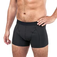 MoliCare MEN – Diskrete waschbare Inkontinenzhose, schützende Boxershorts für sehr leichte Blasenschwäche, Größe L, waschbar bei 60°C, ohne Biozide, Öko-Tex, trocknergeeignet, Schwarz