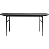 Trendmöbel24 Esstisch Esstisch MARCIO BLACK furniert 180 x 80 cm mit abgerundeter Platte schwarz