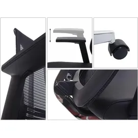 Mendler Bürostuhl HWC-J53, Drehstuhl Schreibtischstuhl, ergonomisch Kunstleder schwarz