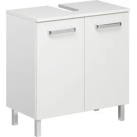 Saphir »Quickset Unterbeckenschrank mit 2 Türen, 60 cm breit, ohne Waschbecken« Waschbeckenschrank inkl. Türdämpfer, Griffe in Chrom glanz), weiß