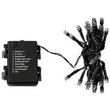 expo-bˆrse gmbh Lichterkette 24 LED mit Timer 8 Funktionen, innen/auflen batteriebetrieben