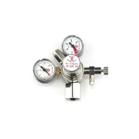 Hiwi Druckminderer CO2 Mehrweg fest verbauter Adapter z.B. für Sodastream Zylinder o.a. 2 Manometer mit Rückschlagventil