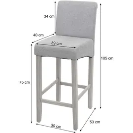 MCW Barhocker C33 2er-Set rund 2er Set  Braun