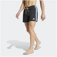 adidas Herren Badeshorts 3-Streifen 5-Inch, Größe M in Schwarz BLACK