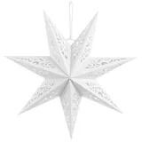 Gadpiparty Papierstern Weiß, Papierstern Beleuchtet, Faltbare Papiersternlaterne für Deckenleuchten, Weihnachtsfeier, Heim- Und Schlafzimmerdekoration, 45 cm