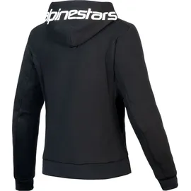 Alpinestars Stella Chrome V2 Sport Damen Motorrad Zip Hoodie Schwarz XS